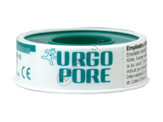 URGO PORE emplastru 1.25 cm x 5 m viscoza, perforat