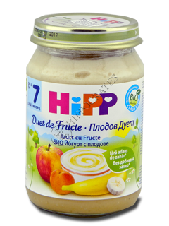 HIPP Duet de fructe Fructe cu iaurt (7 luni) 160 g /5475/