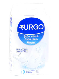 URGO WATERPROOF ANTISEPTIC emplastru № 10 lavabil,2 marimi in asort.