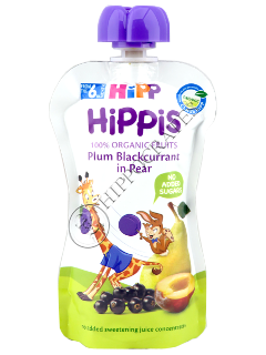 HIPPiS Pere, prune si coacaza neagra (6 luni) 100 g /8526/