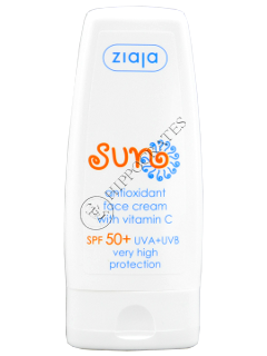 Ziaja Sun. Crema antioxidanta cu vitamina C SPF 50+, 50 ml
