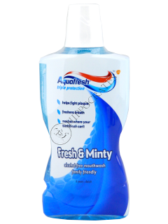 Apa de gura Aquafresh FreshMinty fara alcool