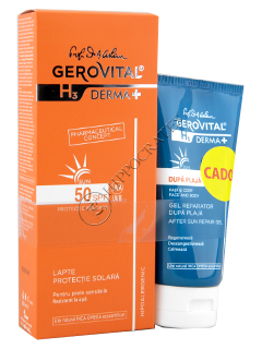 Gerovital Sun H3 Lapte pr.solara SPF 50+ Gel reparator dupa bronz