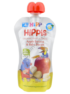 HIPPiS FructCereale Mar - banana si biscuite (4 luni) 100 g /8508/