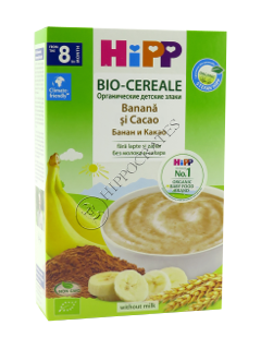 HIPP Органические детские злаки с бананом и какао  ( с 8-ми месяцев) 200 гр/2894/