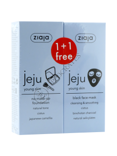 Ziaja Jeju No Make-up Fondation Natural crema fata + Black Face masca