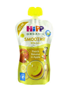 HIPP SMOOTHiE Piersica, banana si mar 120 ml /84001/