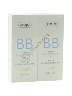 Ziaja BB crema pentru pielea grasa si combinata, ton deschis SPF 15 (1+1)