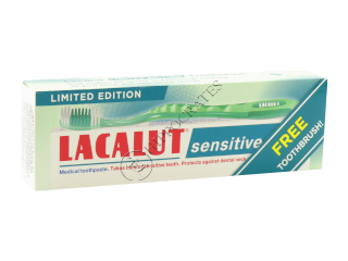 Зуб. паста Lacalut Sensitive + зубная щетка зеленая