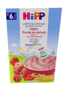 HIPP Terci organic cu lapte, Fructe de padure (6 luni) /3221/
