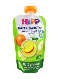 HIPP SMOOTHiE Piersic, mere, banane cu ovaz /84007/